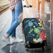 Alohawaii Accessory - Kanaka Maoli (Hawaiian) Luggage Covers - Sea Turtle Tropical Hibiscus And Plumeria A24