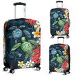 Alohawaii Accessory - Kanaka Maoli (Hawaiian) Luggage Covers - Sea Turtle Tropical Hibiscus And Plumeria | Alohawaii.co
