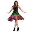 Alohawaii Dress - Polynesian Hawaii Midi Dress - Summer Hibiscus - BN15