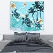 Alohawaii Home Set - Cook Islands Tapestry - Blue Turtle Hibiscus A24