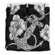 Alohawaii Bedding Set - Cover and Pillow Cases Hawaiian Anchor And Hibiscus Polynesian - AH - J1