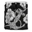 Alohawaii Bedding Set - Cover and Pillow Cases Hawaiian Anchor And Hibiscus Polynesian | Alohawaii.co