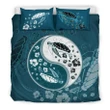 Alohawaii Bedding Set - Cover and Pillow Cases Hawaiian Hibiscus Turtle Polynesian YinYang Style - AH - J1