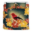 Alohawaii Bedding Set - Cover and Pillow Cases Hawaiian Hibiscus Hummingbirds Polynesian - AH - J1