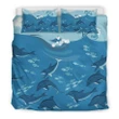 Alohawaii Bedding Set - Cover and Pillow Cases Hawaiian Dolphins Polynesian - AH - J1