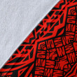 Alohawaii Blanket - Hawaii Polynesian Tribal Premium Blanket Circle Style Red J7