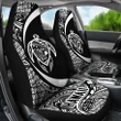 Alohawaii Accessories Car Seat Covers - Hawaii Turtle Map Polynesian - White - Circle Style - AH J9