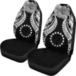 Alohawaii Accessories Car Seat Covers - Cook islands Polynesian Pride Seal And Hibiscus Black - BN39