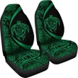 Alohawaii Accessories Car Seat Covers - Hawaii Turtle Map Polynesian - Green - Circle Style - AH J9