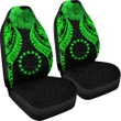 Alohawaii Accessories Car Seat Covers - Cook islands Polynesian Pride Seal And Hibiscus Green - BN39