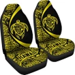 Alohawaii Accessories Car Seat Covers - Hawaii Turtle Map Polynesian - Yellow - Circle Style - AH J9