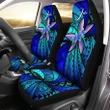 Alohawaii Accessories Car Seat Covers - (Custom) Polynesian Plumeria Blue Personal Signature A24