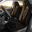 Alohawaii Accessories Car Seat Covers - Hawaii Kakau Makau Fish Hook Polynesian - Gold - AH - J6