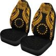 Alohawaii Accessories Car Seat Covers - Cook islands Polynesian Pride Seal And Hibiscus Gold - BN39