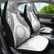 Alohawaii Accessories Car Seat Covers - Cook islands Polynesian Pride Seal And Hibiscus White - BN39