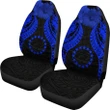 Alohawaii Accessories Car Seat Covers - Cook islands Polynesian Pride Seal And Hibiscus Blue - BN39