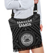 Alohawaii Handbag - American Samoa Boho Handbag - Seal In Polynesian Tattoo Style ( Black) -BN25