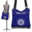 Alohawaii Handbag, American Samoa Personalised Crossbody Boho Handbag, Seal In Polynesian Tattoo Style ( Blue) | Alohawaii.co