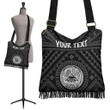 Alohawaii Handbag, American Samoa Personalised Crossbody Boho Handbag, Seal In Polynesian Tattoo Style ( Black) | Alohawaii.co