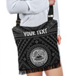 Alohawaii Handbag - American Samoa Personalised Crossbody Boho Handbag - Seal In Polynesian Tattoo Style ( Black) -BN25