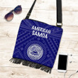 Alohawaii Handbag, American Samoa Crossbody Boho Handbag, Seal In Polynesian Tattoo Style ( Blue) | Alohawaii.co