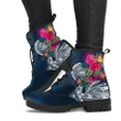 Alohawaii Footwear - American Samoa Leather Boots - Polynesian Hibiscus with Summer Vibes - BN15