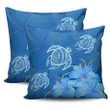 Alohawaii Home Set - Hawaii Blue Hibiscus Turtle Polynesian Pillow Cover | Alohawaii.co