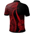 Alohawaii Shirt, Polo Shirt Polynesian Hibiscus Tahiti Red, Polynesian Tentacle Tribal Pattern | Alohawaii.co