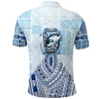 Alohawaii Shirt - Polo Shirt (Custom Personalised) Fiji Tavua Rugby Tapa Polynesian Blue A7