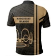 Alohawaii Shirt - Polo Shirt Marquesas Islands Gold Boba Style - AH - J14