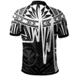 Alohawaii Shirt, Polo Shirt Polynesian Hibiscus Hawaii Personalised, Kanaka Maoli With Polynesian Pattern In Heartbeat Style (Black,White) | Alohawaii.co