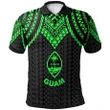 Alohawaii Shirt, Polo Shirt Polynesian Hibiscus Guam, Polynesian Armor Style Green | Alohawaii.co