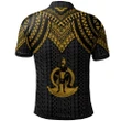 Alohawaii Shirt, Polo Shirt Polynesian Hibiscus Vanuatu Custom Personalised, Polynesian Armor Style Gold | Alohawaii.co