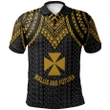 Alohawaii Shirt, Polo Shirt Polynesian Hibiscus Wallis And Futuna, Polynesian Armor Style Gold | Alohawaii.co