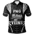 Alohawaii Shirt, Polo Shirt Polynesian Hibiscus Papua New Guinea, Blood Runs Through My Veins Style Black | Alohawaii.co
