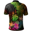 Alohawaii Shirt, Polo Shirt Polynesian Hibiscus New Caledonia Polynesian Personalised Hibiscus and Banana Leaves | Alohawaii.co
