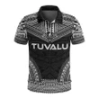 Alohawaii Shirt, Polo Shirt Polynesian Hibiscus Tuvalu, Polynesian Chief Black Version | Alohawaii.co