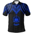 Alohawaii Shirt, Polo Shirt Polynesian Hibiscus Samoa, Polynesian Armor Style Blue | Alohawaii.co