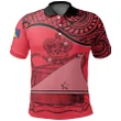 Alohawaii Shirt, Polo Shirt Polynesian Hibiscus Tokelau Red | Alohawaii.co
