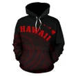 Alohawaii Clothing, Hoodie Hawaii Polynesia Red, Tatau Style | Alohawaii.co