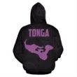 Alohawaii Clothing, Hoodie Tonga Polynesian Coat Of Arms In The Turtle Map Purple | Alohawaii.co