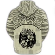 Alohawaii Clothing, Hoodie Tonga Coat Of Arms Zip Demodern Style Beige | Alohawaii.co