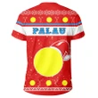 Alohawaii T-Shirt - Tee Palau Coat Of Arms Flag Christmas - Red - Christmas Style - J093