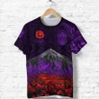 Alohawaii T-Shirt - Tee (Custom Personalised) Warriors Rugby New Zealand Mount Taranaki With Poppy Flowers Anzac Vibes Purple | Alohawaii.co