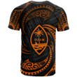 Alohawaii T-Shirt - Tee Guam Polynesian Custom Personalised - Orange Tribal Wave | Alohawaii.co