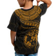 Alohawaii T-Shirt - Tee Tonga Polynesian Personalised - Tonga Waves (Golden) - BN15