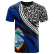 Alohawaii T-Shirt - Tee Guam Polynesian - Blue Floral Pattern | Alohawaii.co