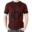 Alohawaii T-Shirt - Tee Niue All - Niue Coat Of Arms Polynesian Red Black Bn10