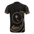 Alohawaii T-Shirt - Tee Chuuk Micronesia All Over - Gold Tribal Wave | Alohawaii.co