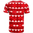 Alohawaii T-Shirt - Tee Hawaii Custom Personalised - Red Hawaiian Tribal Seamless Pattern Basic Style | Alohawaii.co
